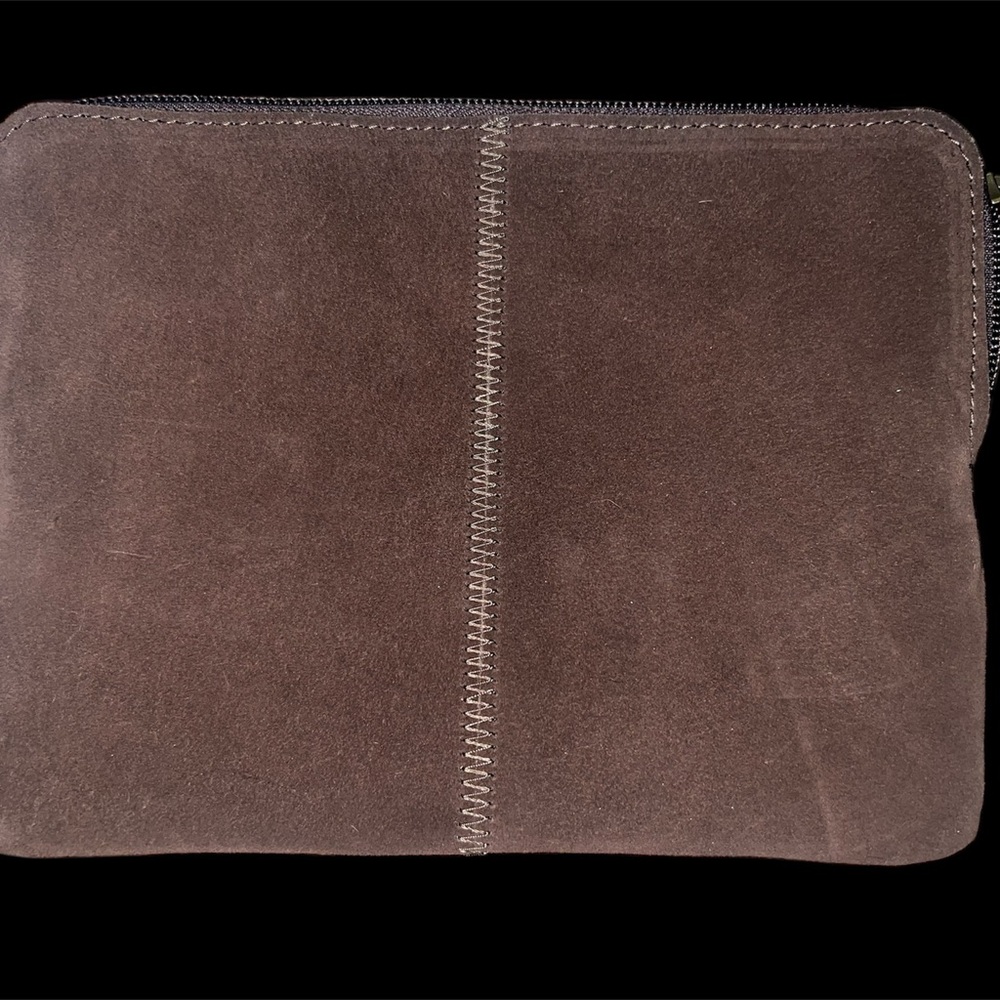 Patchwork Leather Cowhide Makeup Bag - image 2